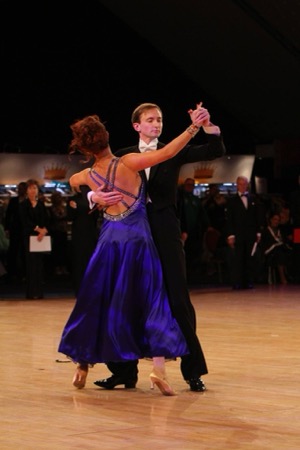 Andrew at a dance competition with Honor Roche